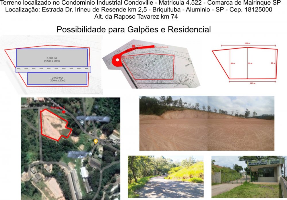 �rea - Venda - Briquituba - Alum�nio - SP
